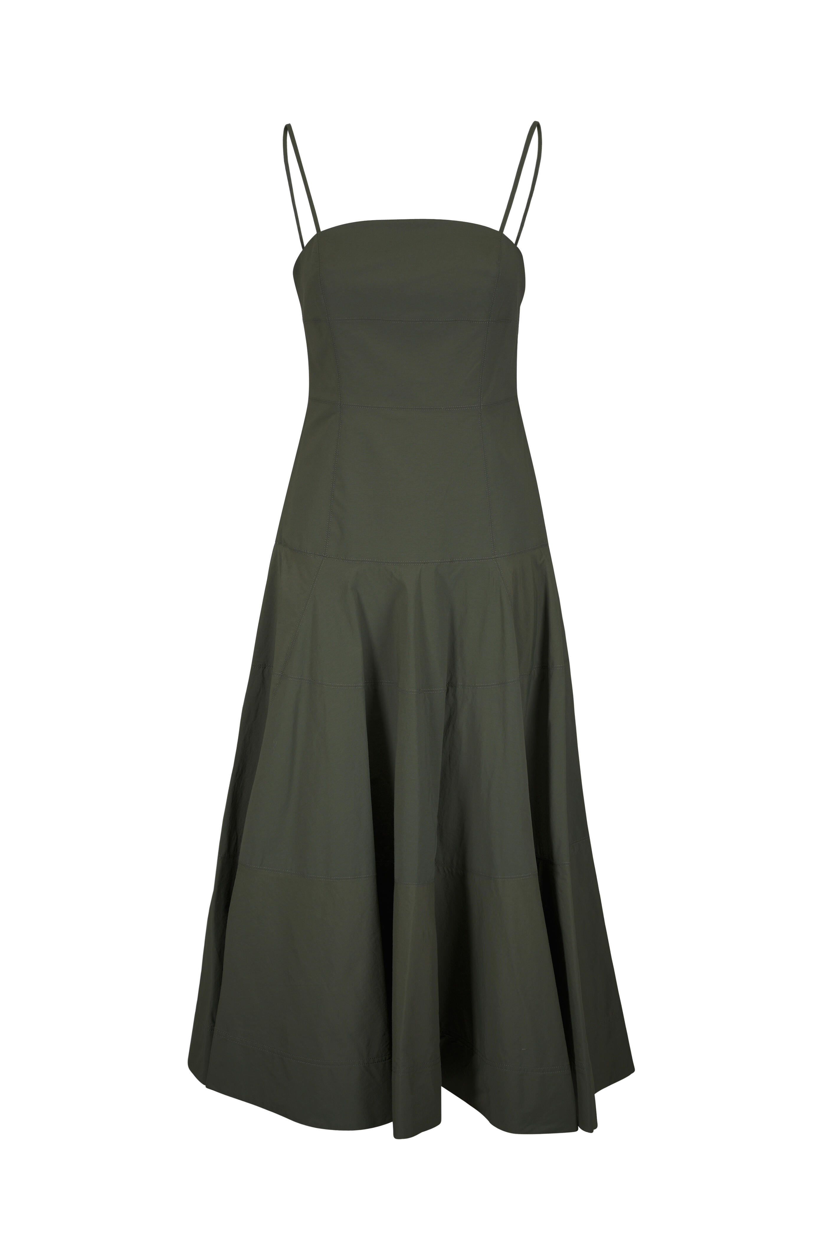 slim fit dress slacks Black and Green Midi Knit Dress by Compania Fantastica – Modern Millie main image 0