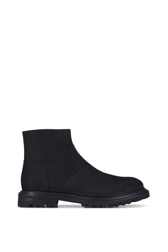 Aquatalia Varon Black Nubuck Suede Bootie - view 4