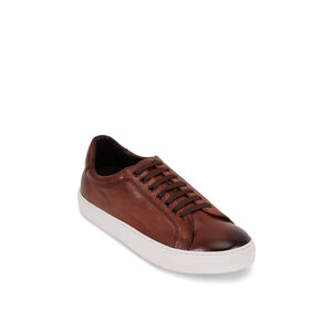 Trask Rigby Cognac Suede Low Top Sneaker Mitchell Stores