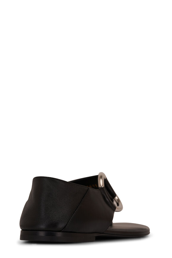 Saint Laurent - Olio Black Metal Ring Sandal