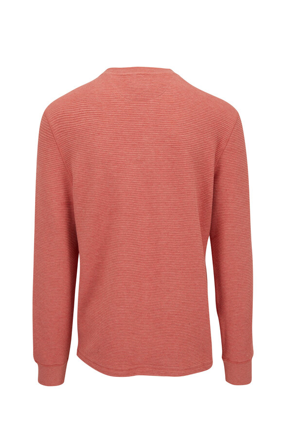 Faherty Brand - Surf Spring Coral Heather Waffle Knit Henley