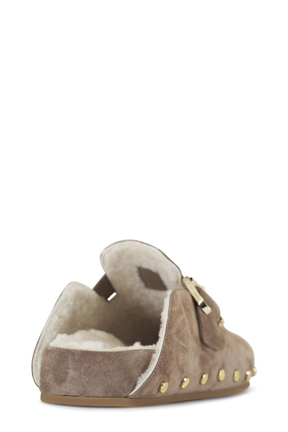 Veronica Beard - Fern-2 Taupe Shearling Mule