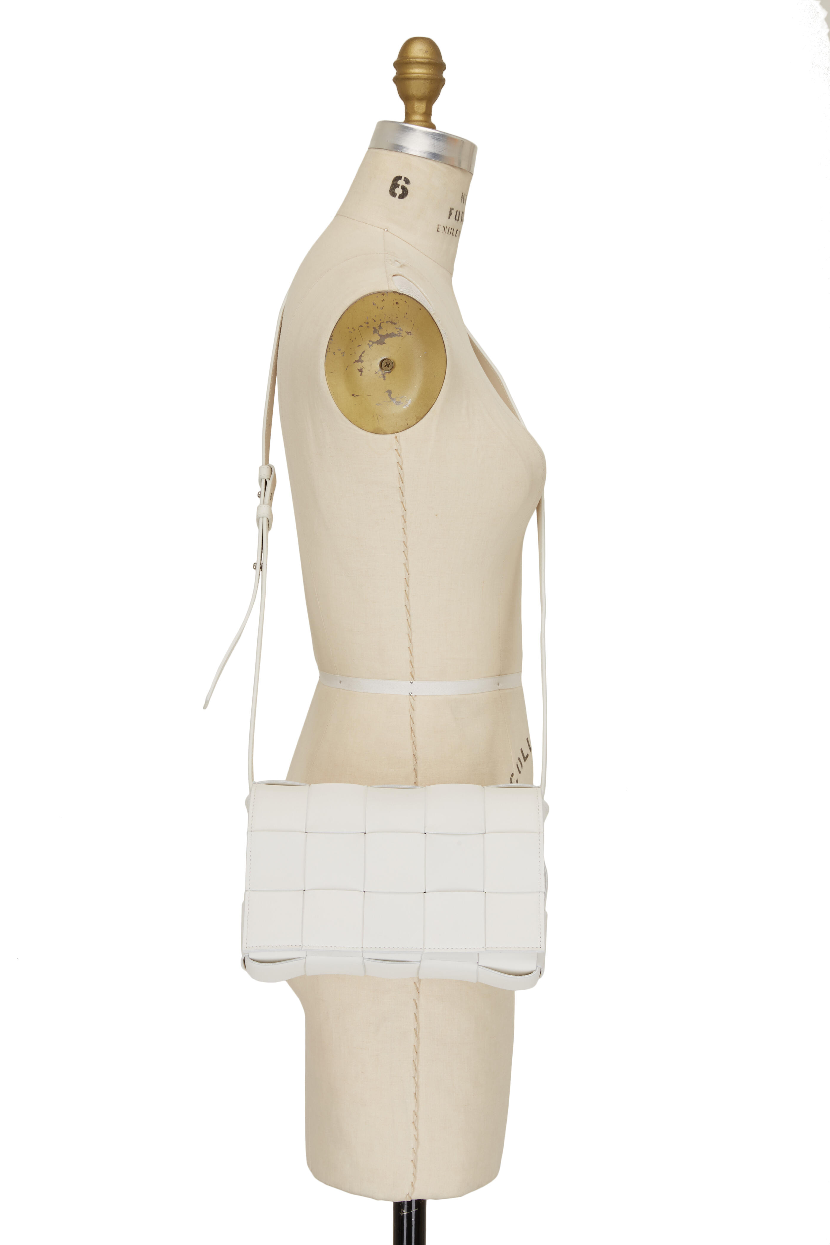 Bottega Veneta - Cassette White Quilted Leather Small Bag