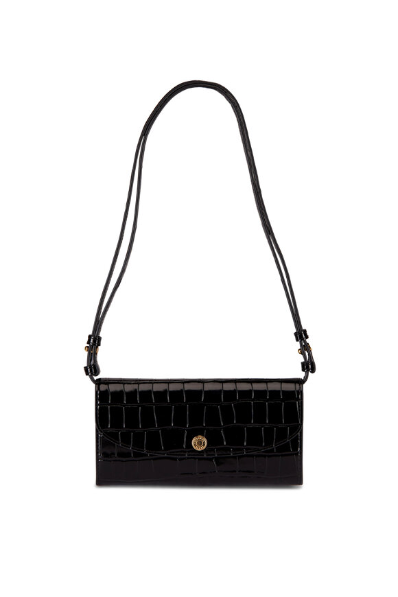 Veronica Beard Black Embossed Crossbody Wallet - view 1