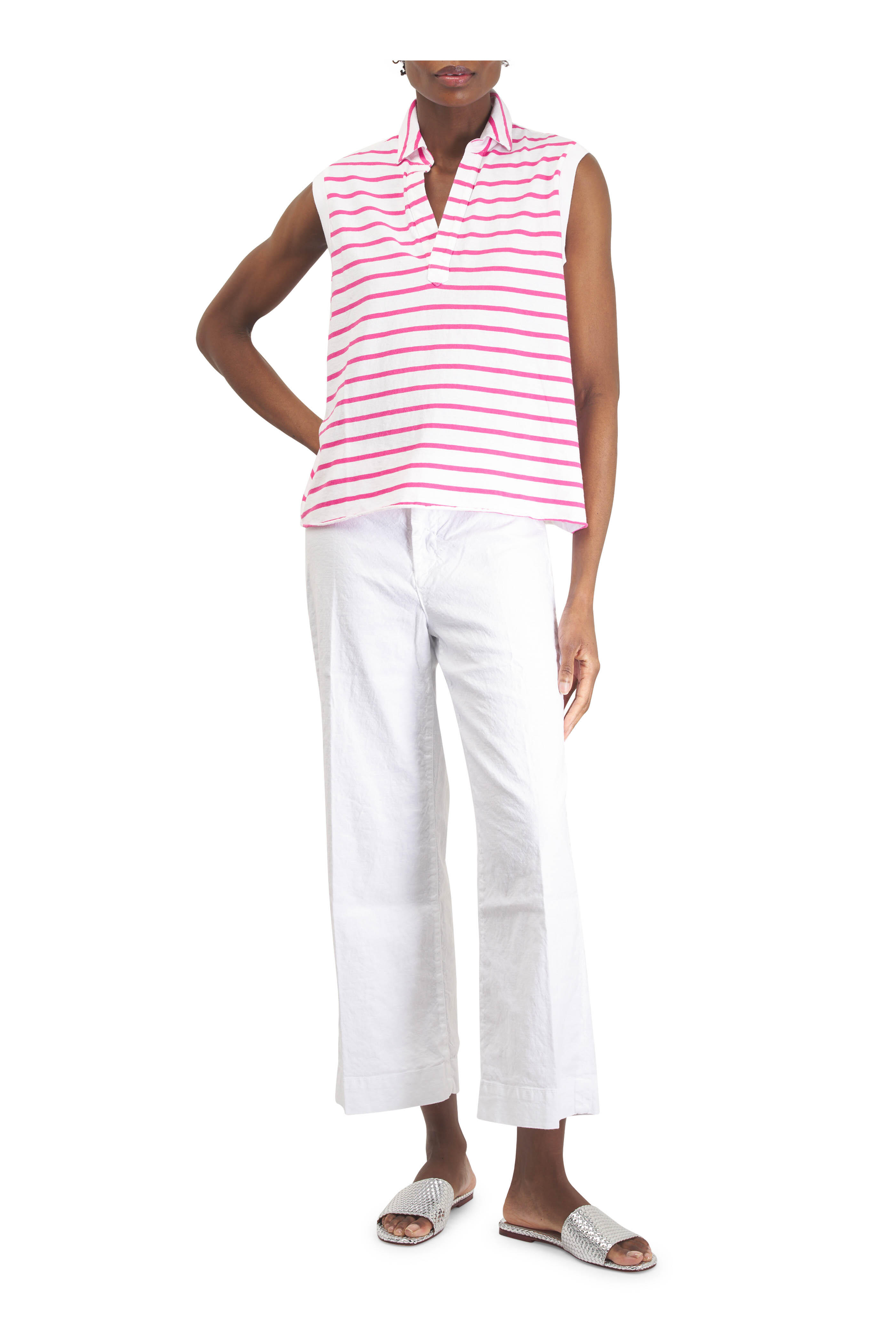 Frank & Eileen - Olivia Lotus Stripe Popover Henley Tank