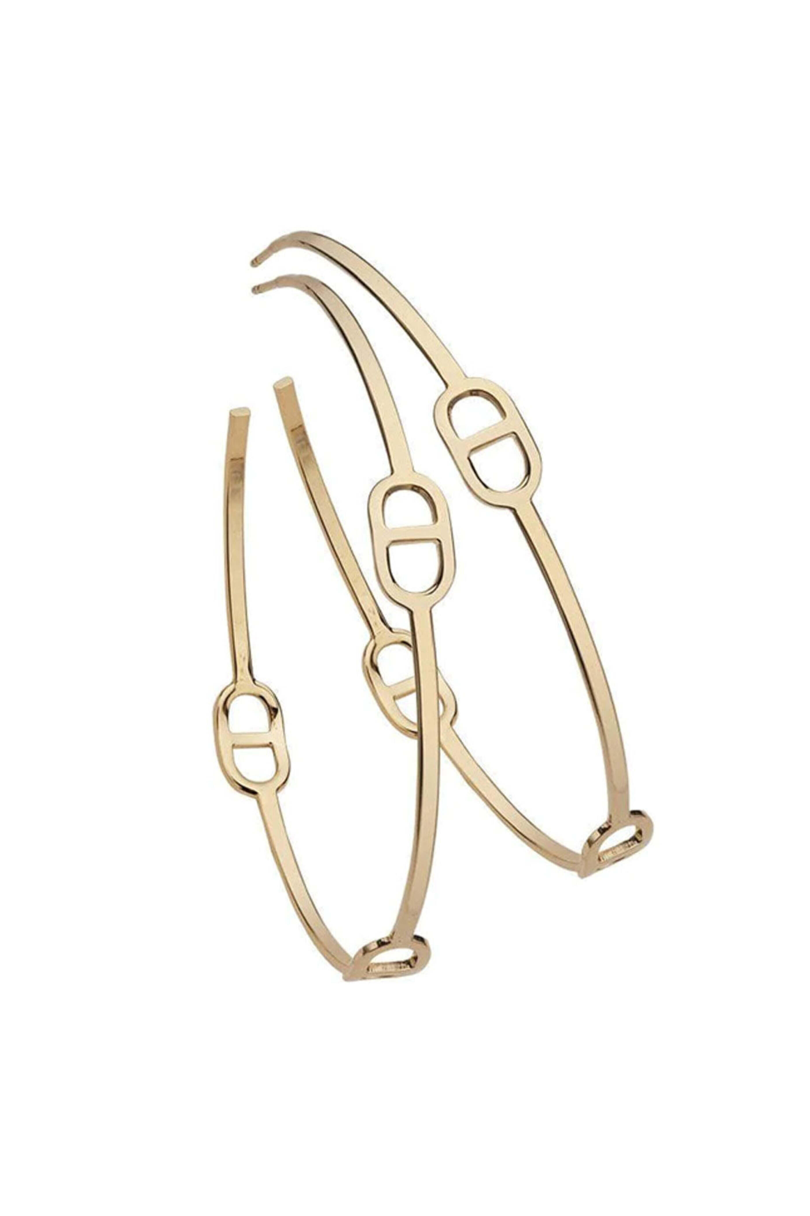 Jennifer Zeuner Jewelry - 14k Yellow Gold Plated Silver Naomi Hoop Earrings