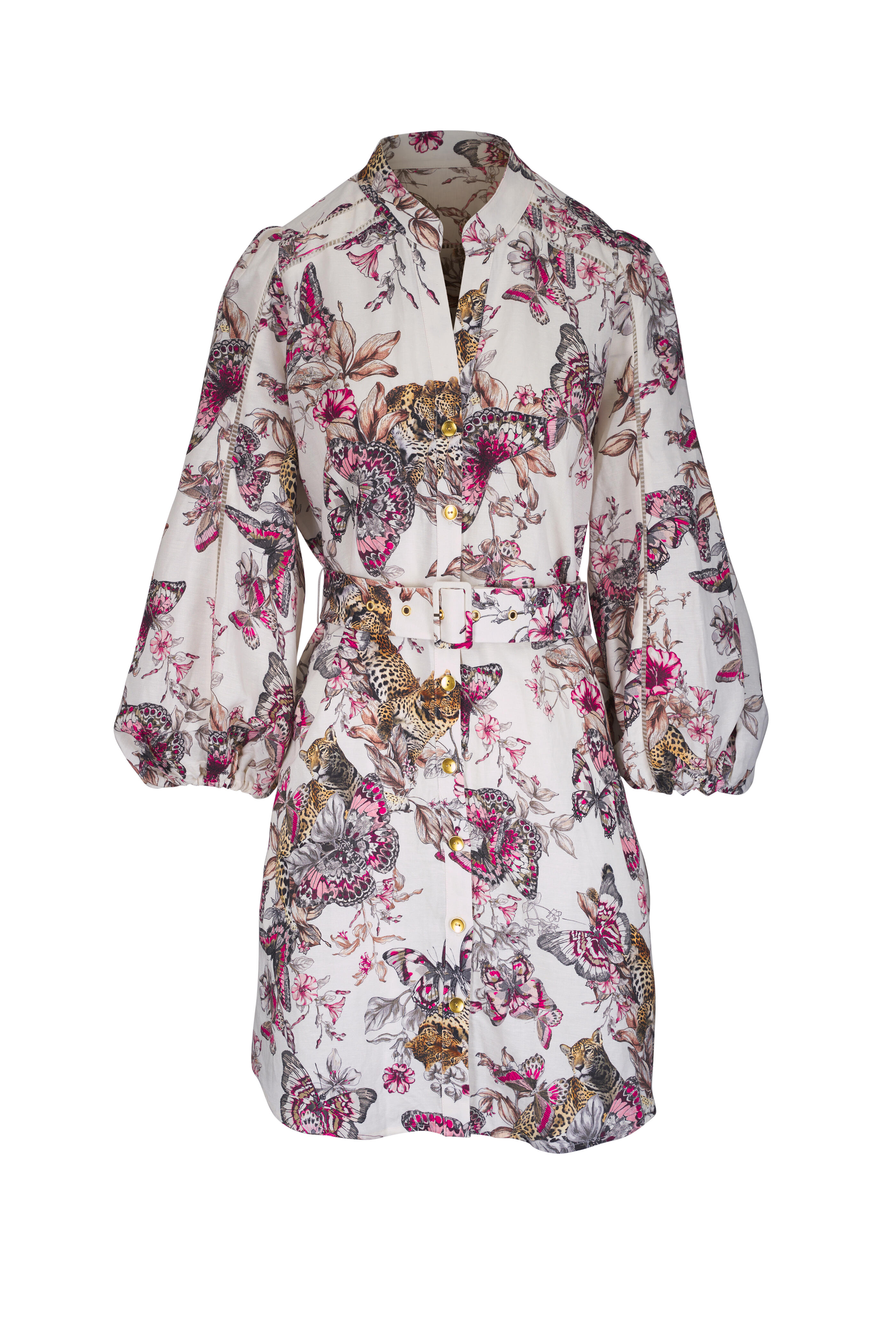 L'Agence - Kiersten Multicolor Butterfly Jungle Print Dress - view 1