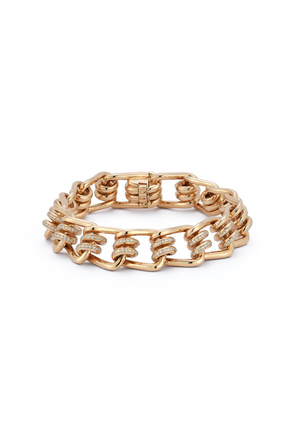 Walters Faith Rose Gold Diamond Coil Link Bracelet