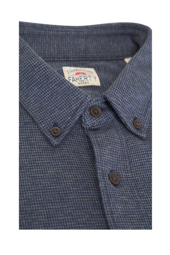 Faherty Brand - Coastline Twilight Houndstooth Knit Sport Shirt