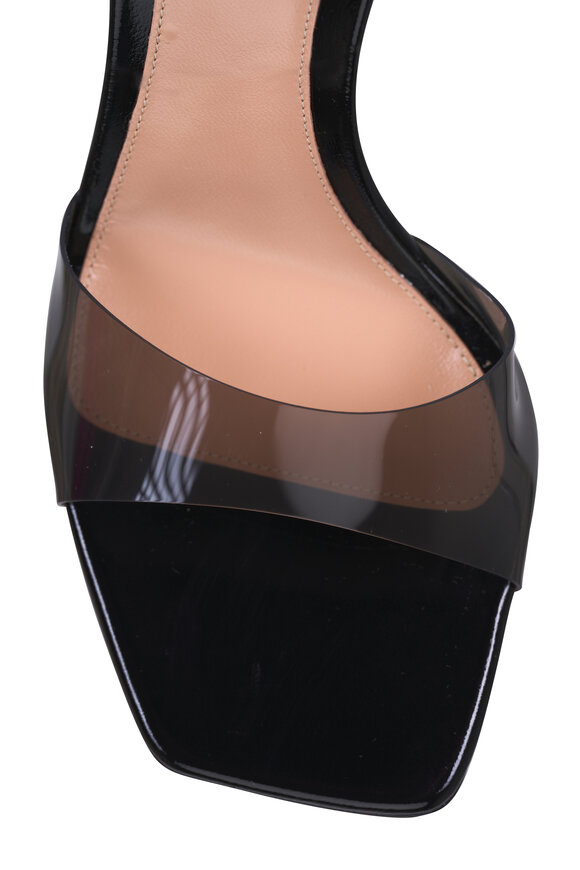 Gianvito Rossi Black Glass Leather Sandal, 95mm - view 4