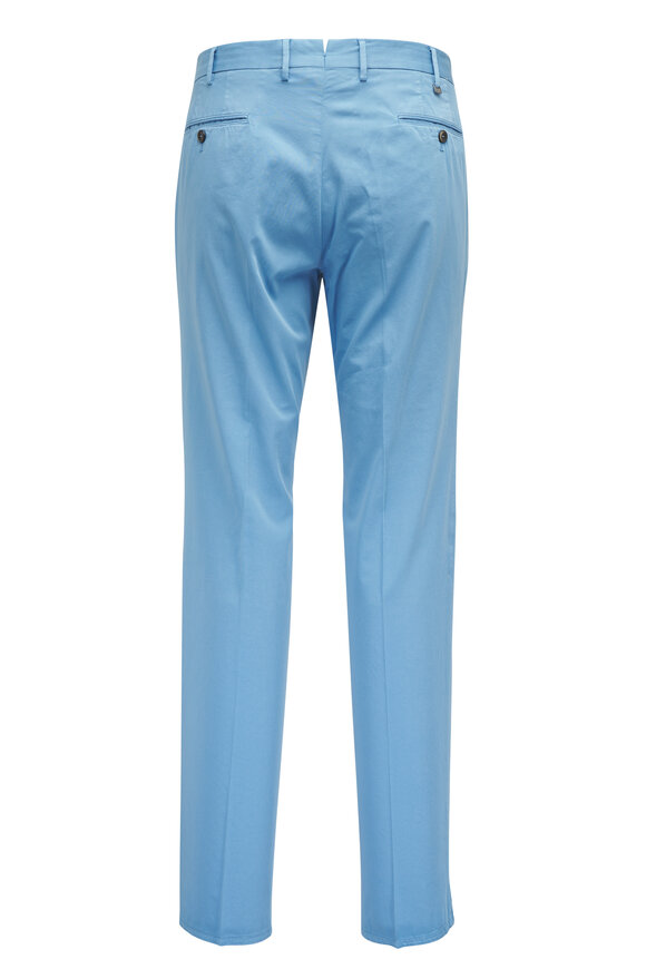 PT Torino - Blue Slim Fit Flat Front Chino