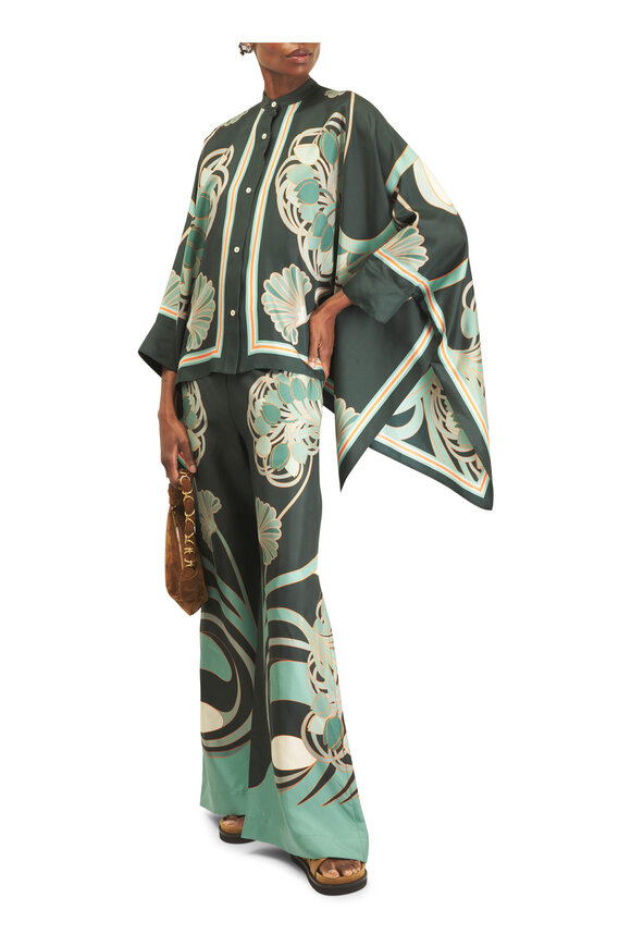 La DoubleJ Foulard Placée Multicolor Silk Twill Blouse - view 2