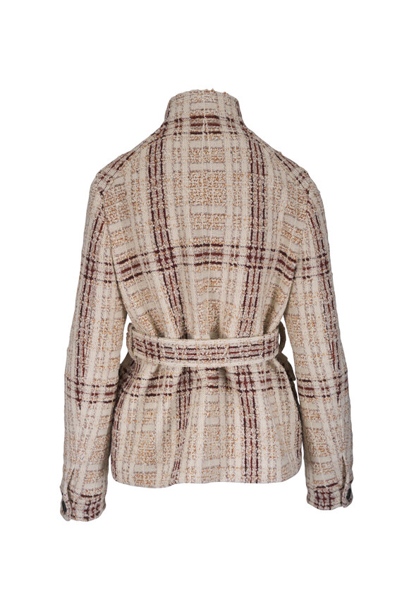 Loro Piana Xandra Check Tweed Field Jacket - view 2