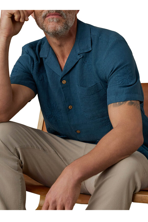 Faherty Brand Pacific Tides Embroidered Sport Shirt - view 6