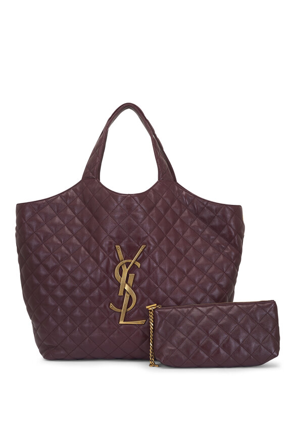 Saint Laurent Icare Rouge Quilted Leather Tote - view 5