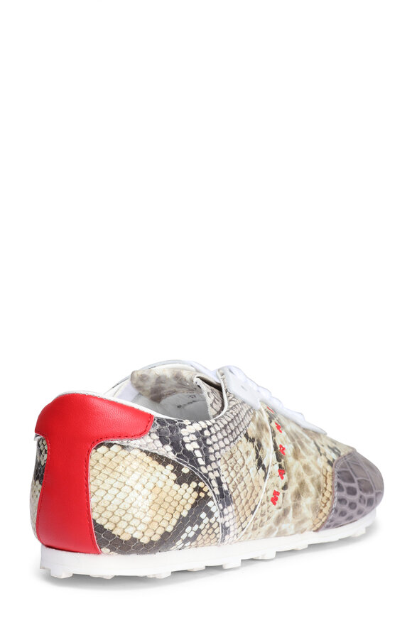 Marni Low Profile Multicolor Embossed Leather Sneaker - view 3
