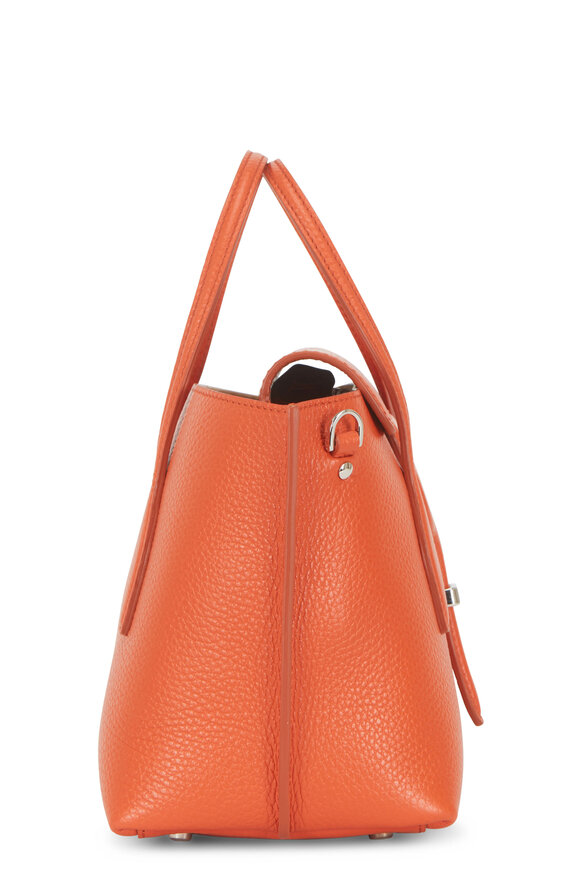 Tod's - New Joy Orange Pebbled Leather Mini Hobo Bag