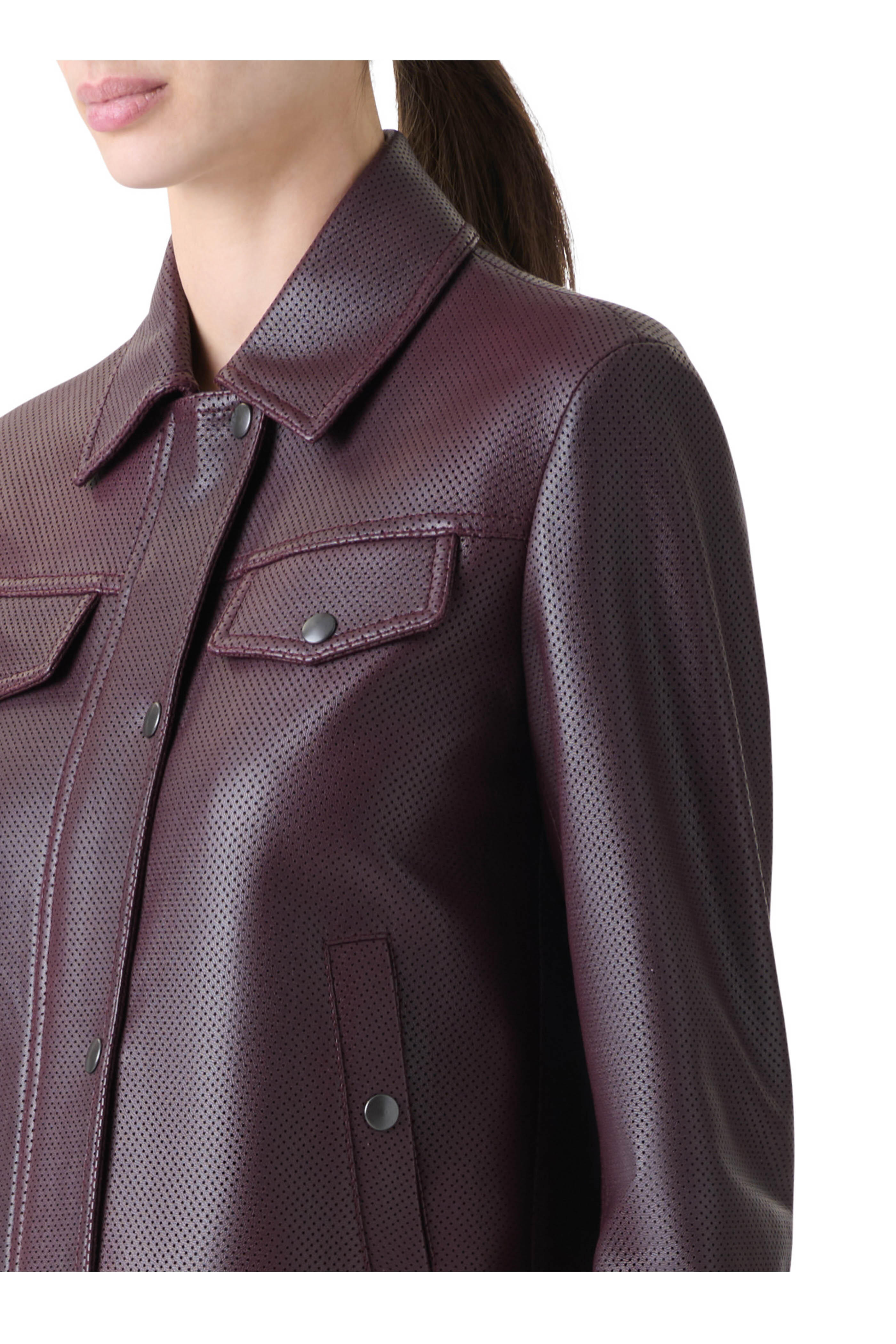 Akris Punto - Blackberry Pindot Nappa Leather Jacket