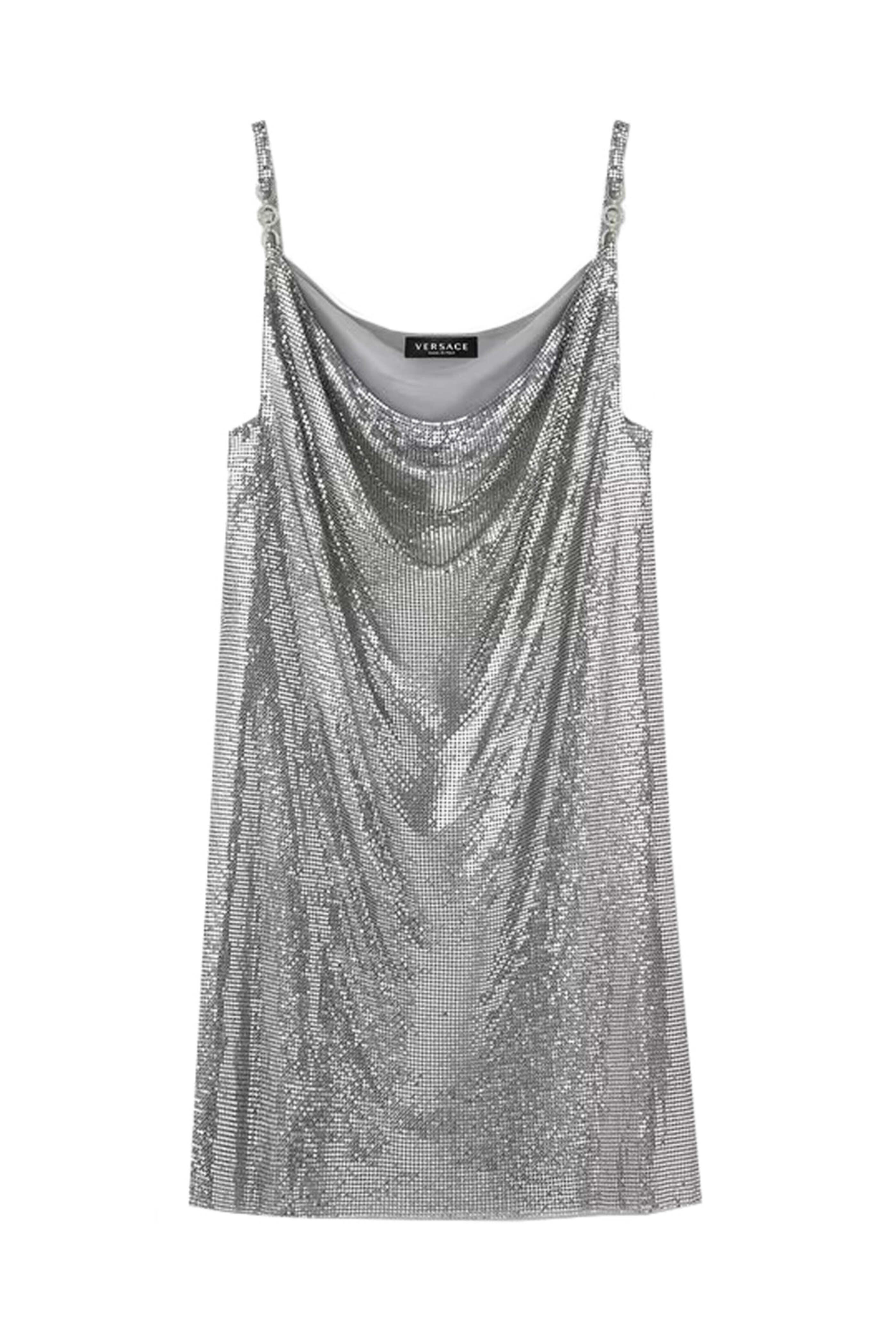 Versace - Silver Mesh Cocktail Dress
