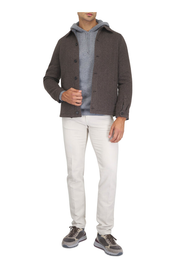 Manto Brown Wool, Silk & Cashmere Jacket - view 2