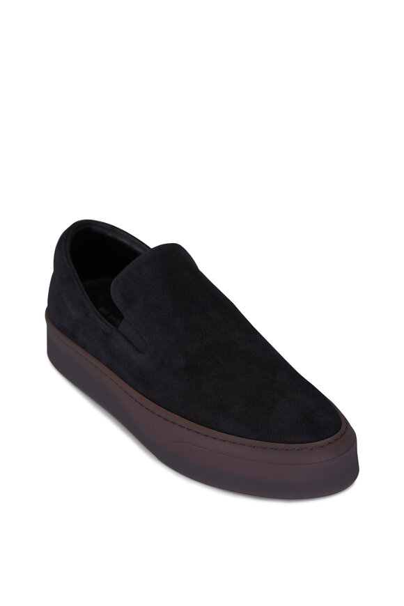 Prada - Black Suede Slip-On Skate Sneaker | Mitchell Stores