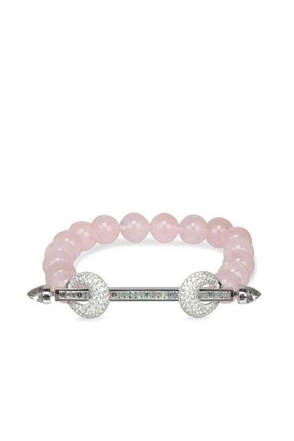 Ananya Fine Jewelry Rose Quartz & Diamond Bracelet