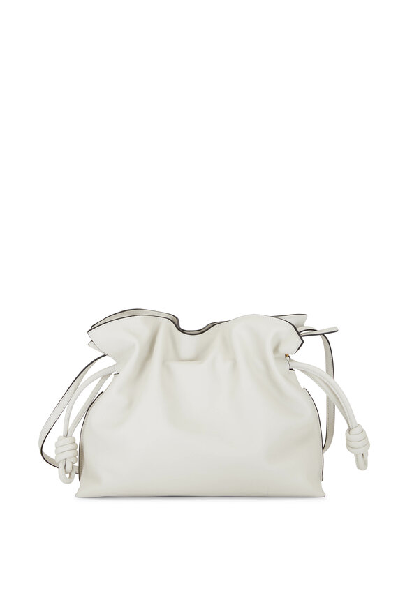 Loewe - Flamenco Soft White Leather Clutch