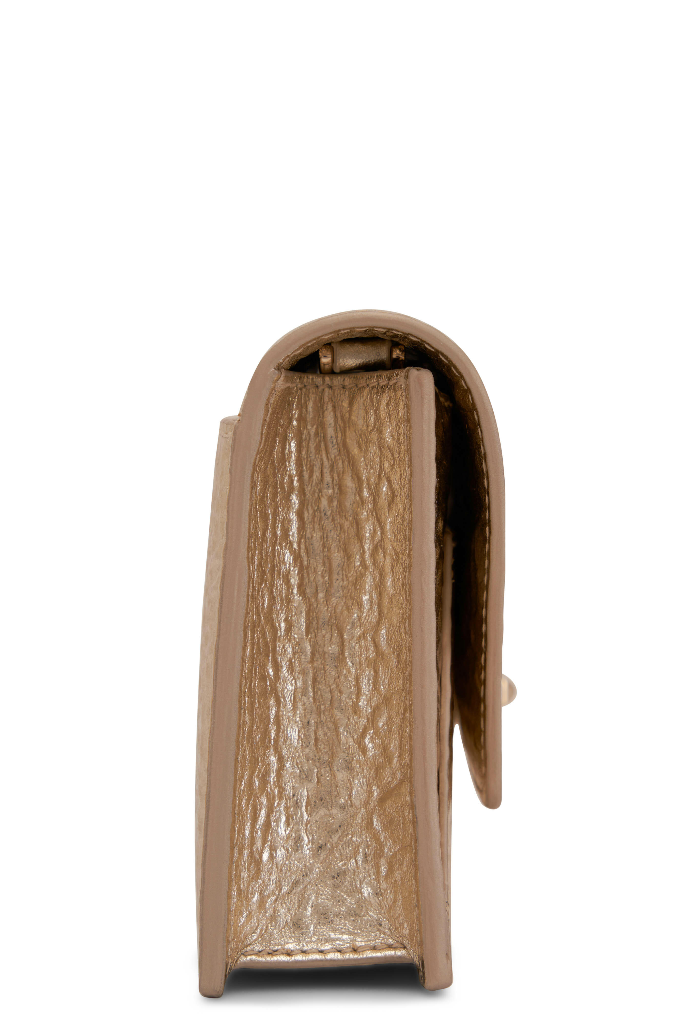 Akris - Anouk Stucco Metallic Leather Crossbody Clutch
