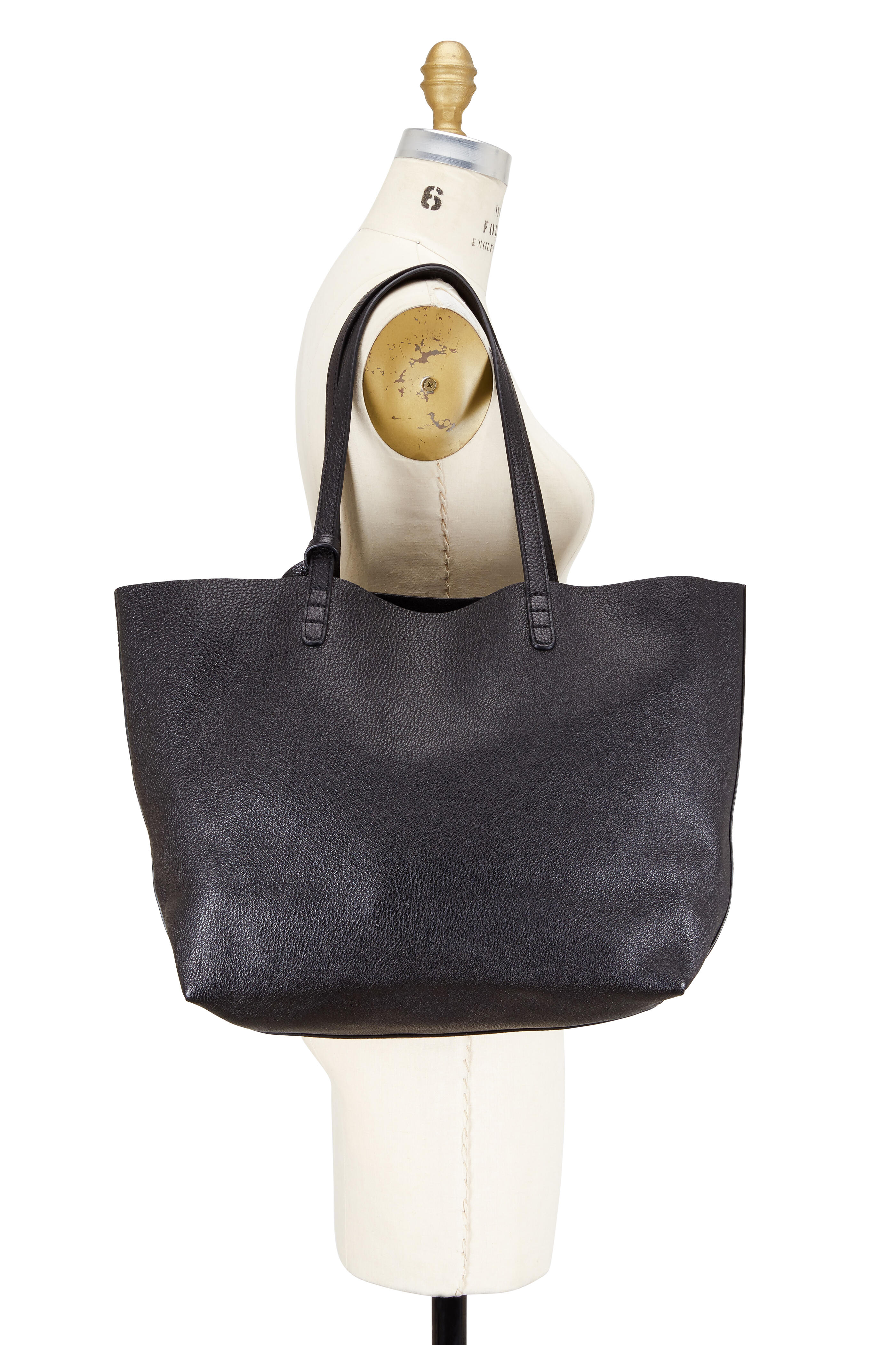 Mansur Gavriel - Black Pebbled Soft Leather Large Tote
