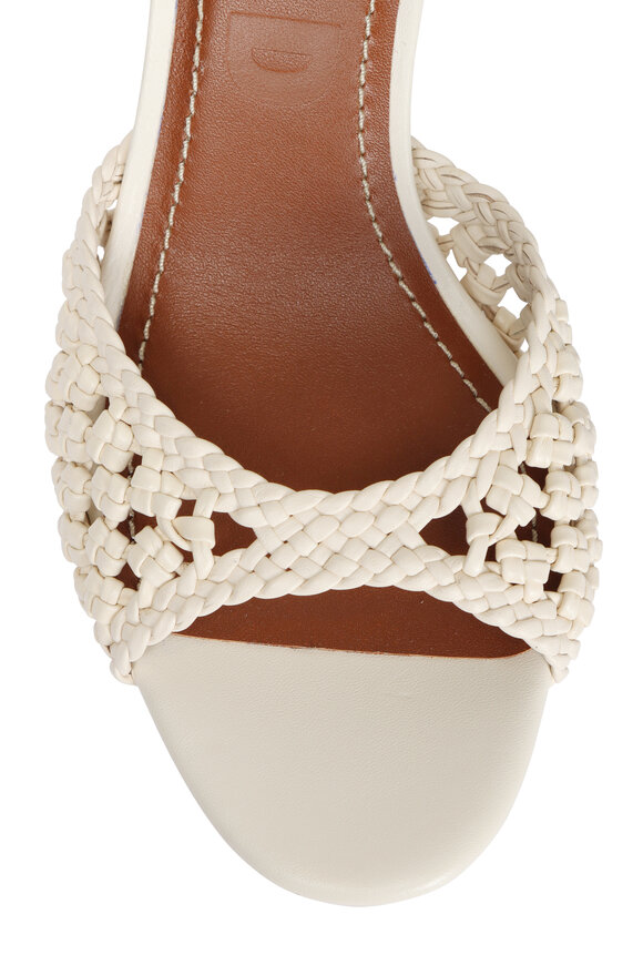 Staud Brigitte Cream Woven Mule, 55mm - view 4