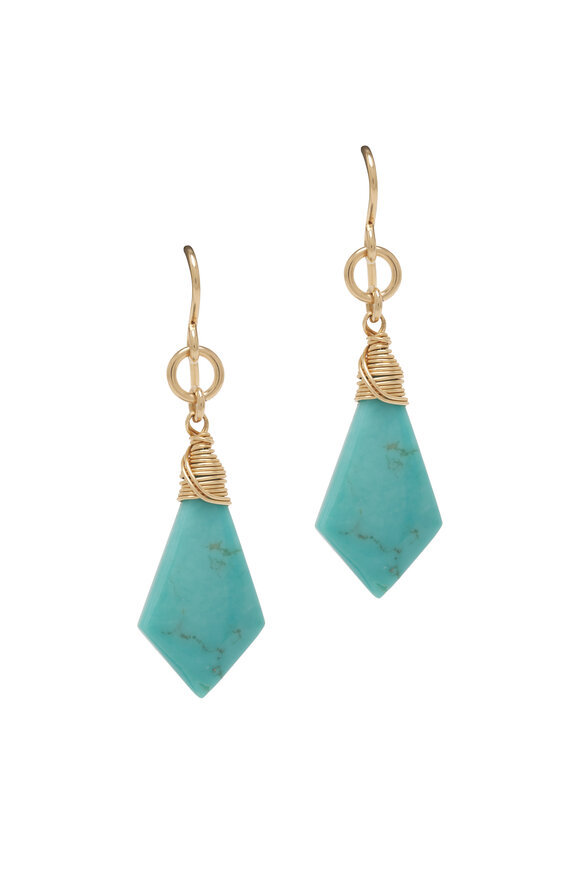 Cristina V. - Wire Wrapped Turquoise Earrings