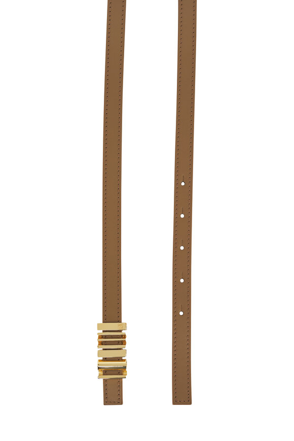 Loewe - Loewe Graphic Oak & Gold Leather Belt