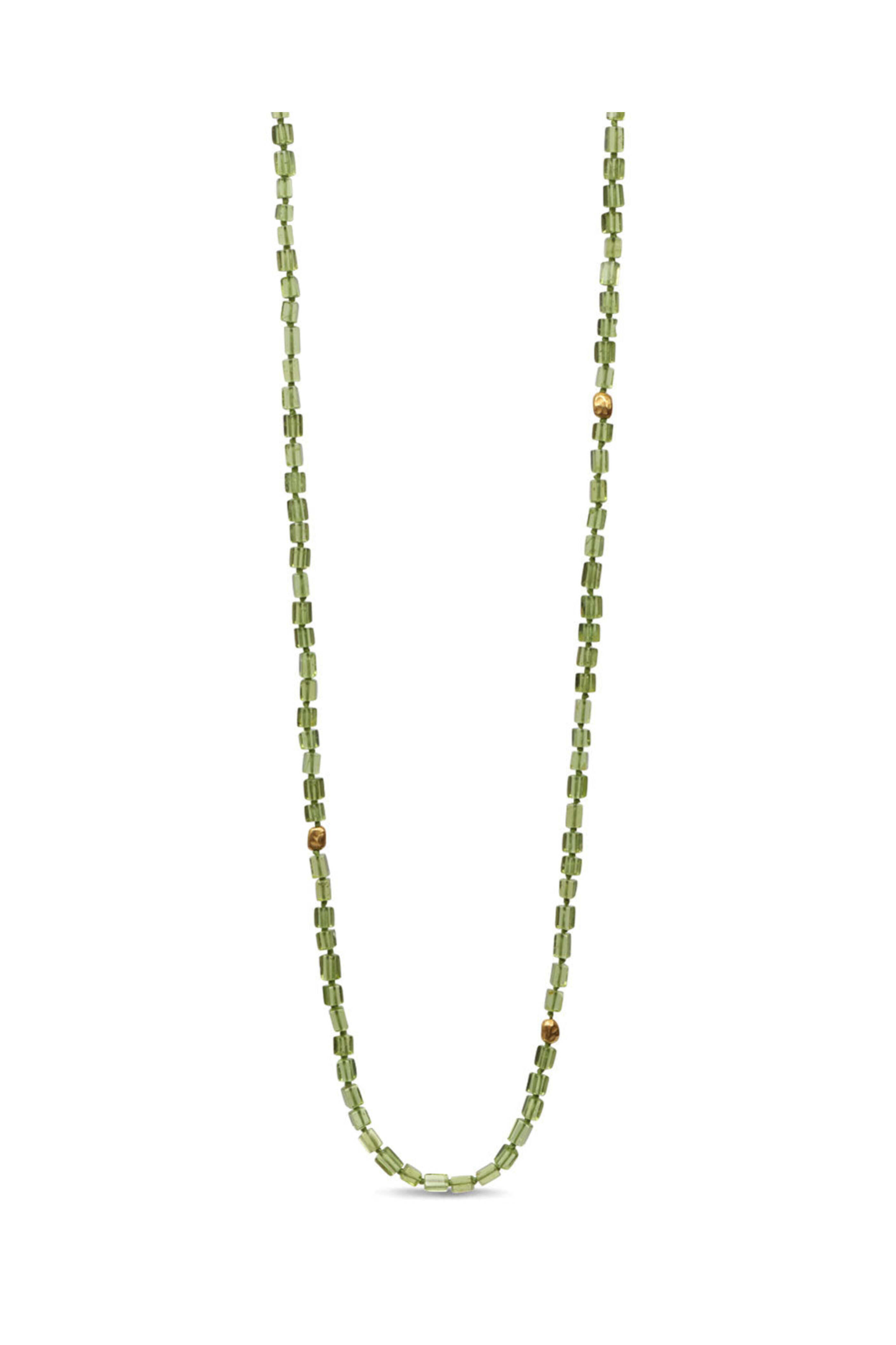 Darlene De Sedle - Oblong Peridot Beaded Necklace