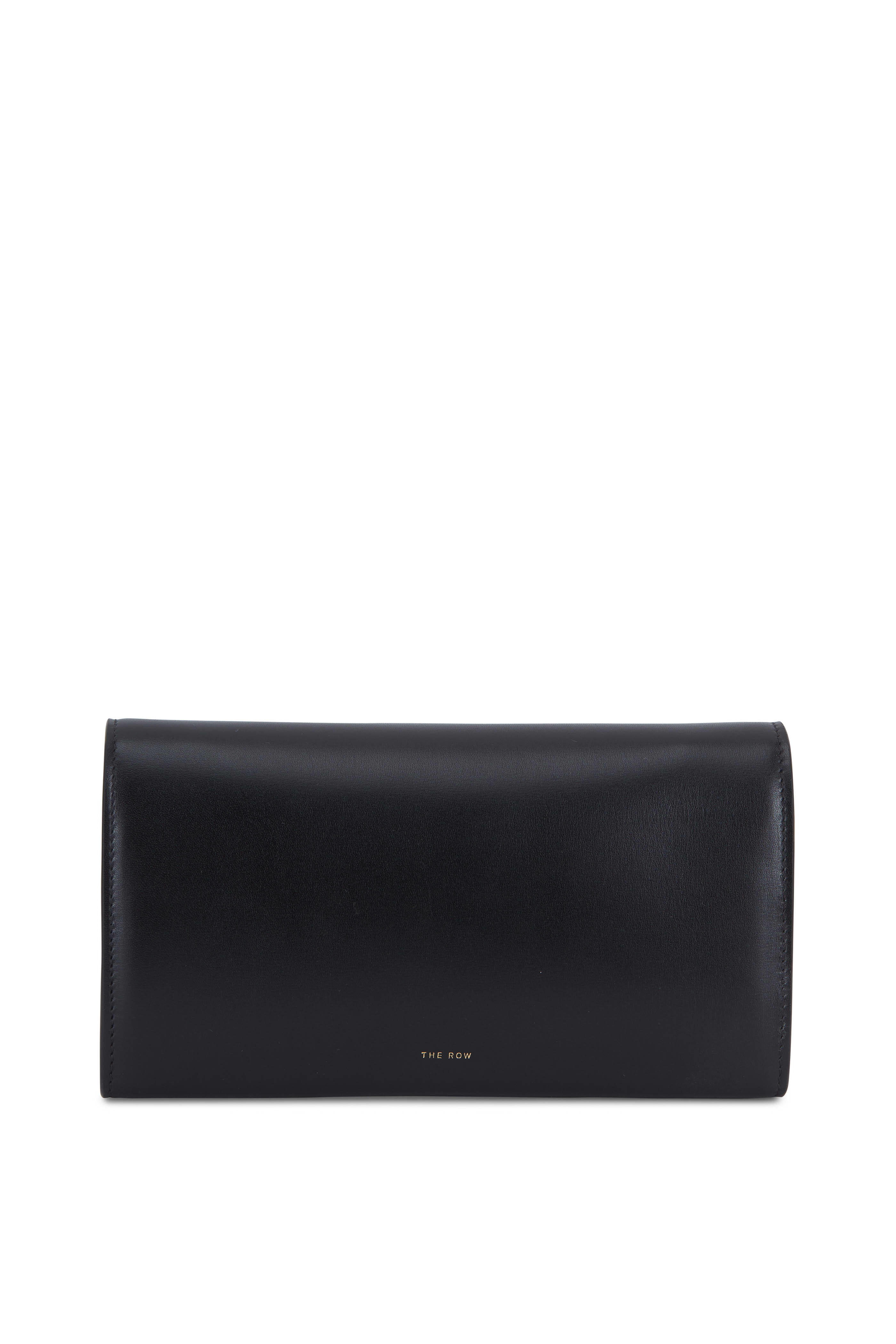 The Row Lady Black Leather Soft Box Wallet Mitchell Stores