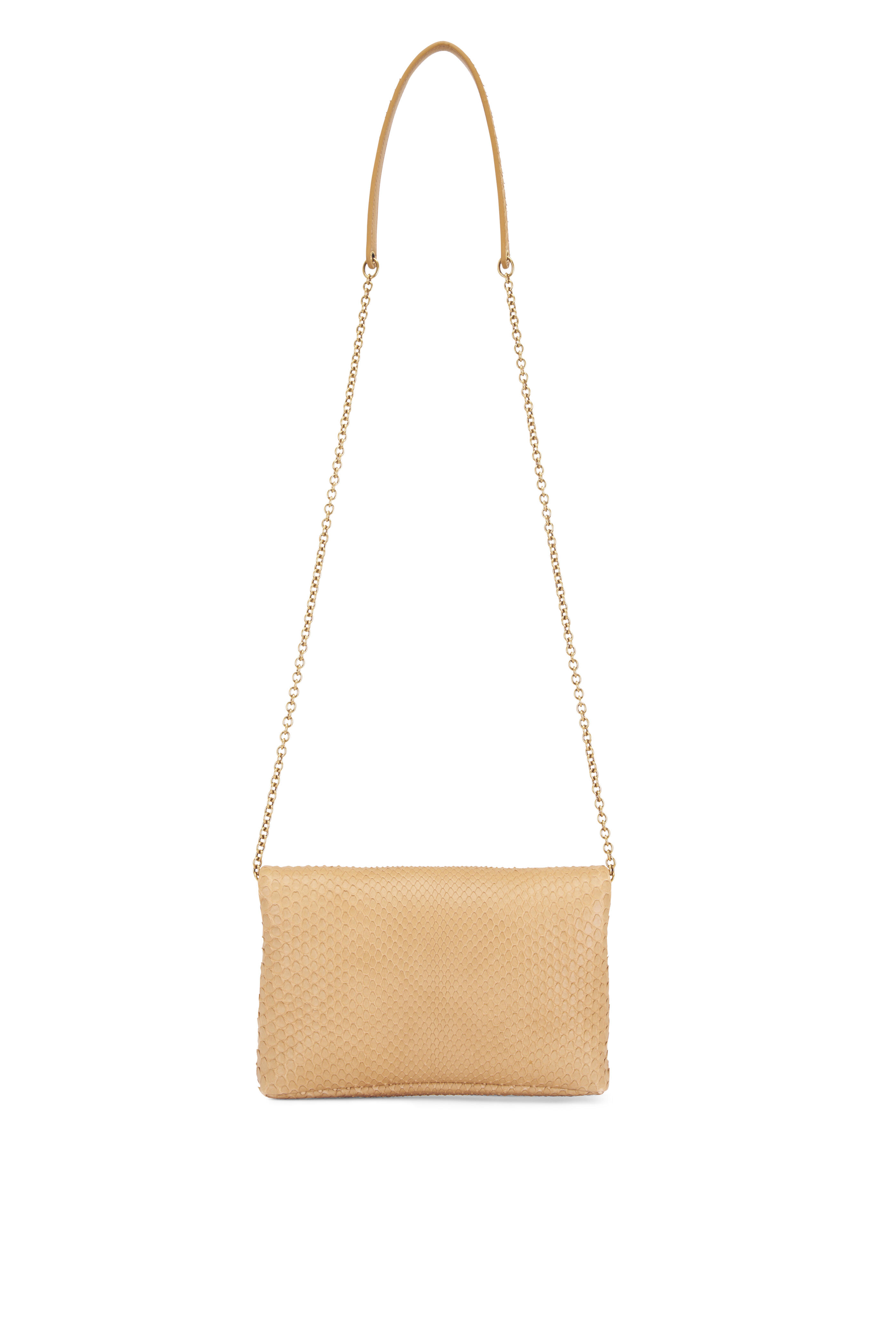 Saint Laurent - Cassandre Textured Leather Chain Pouch
