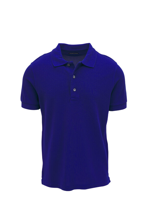 Tom Ford Royal Blue Pique Polo