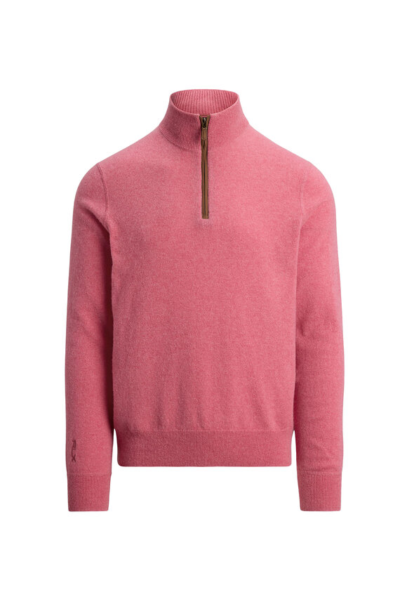 RLX Ralph Lauren Strawberry Cashmere Quarter Zip Pullover - view 6