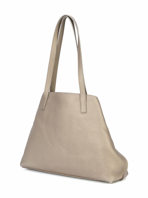 Akris - Ai Bronze Metallic Leather Small Tote