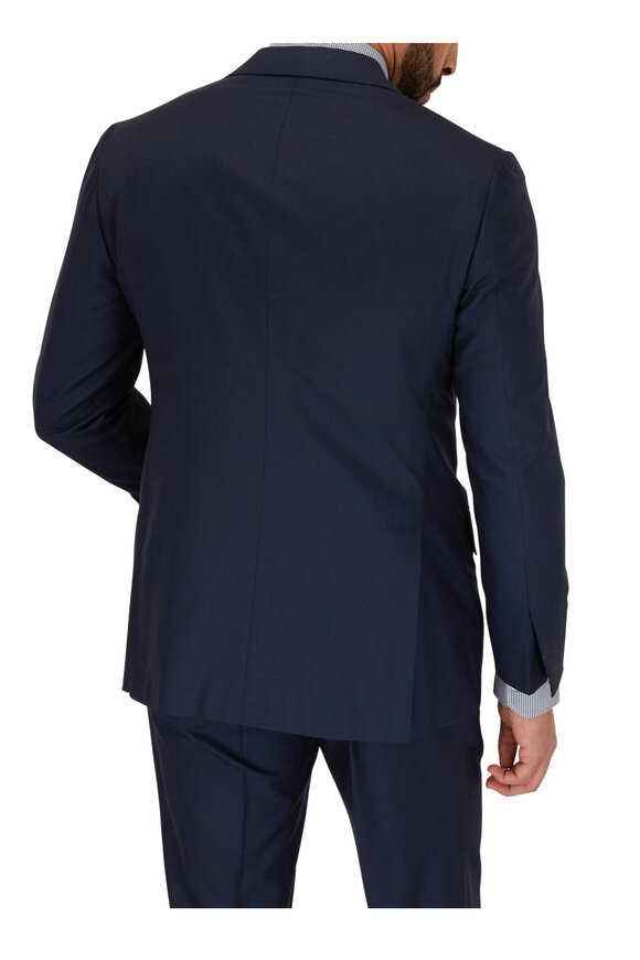 Kiton - Solid Navy Wool Suit