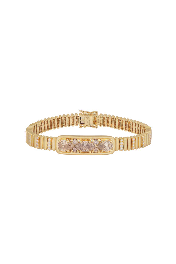 Sutra 18k Yellow Gold Diamond Ombre Bracelet - view 1
