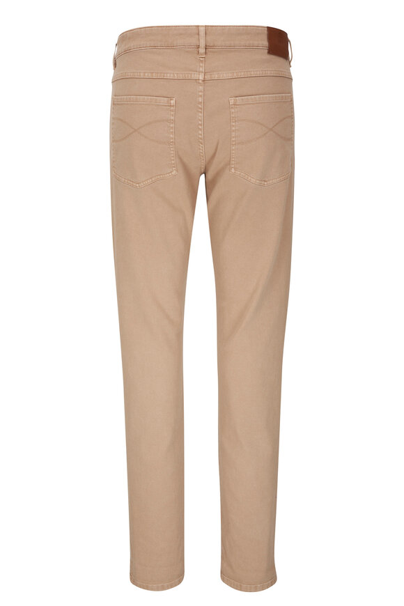 Brunello Cucinelli - Tan Stretch Cotton Five Pocket Pant 