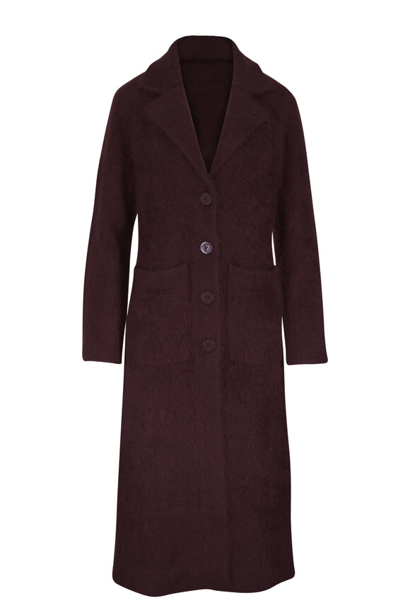 Dorothee Schumacher Fluffy Statement Dark Chocolate Coat