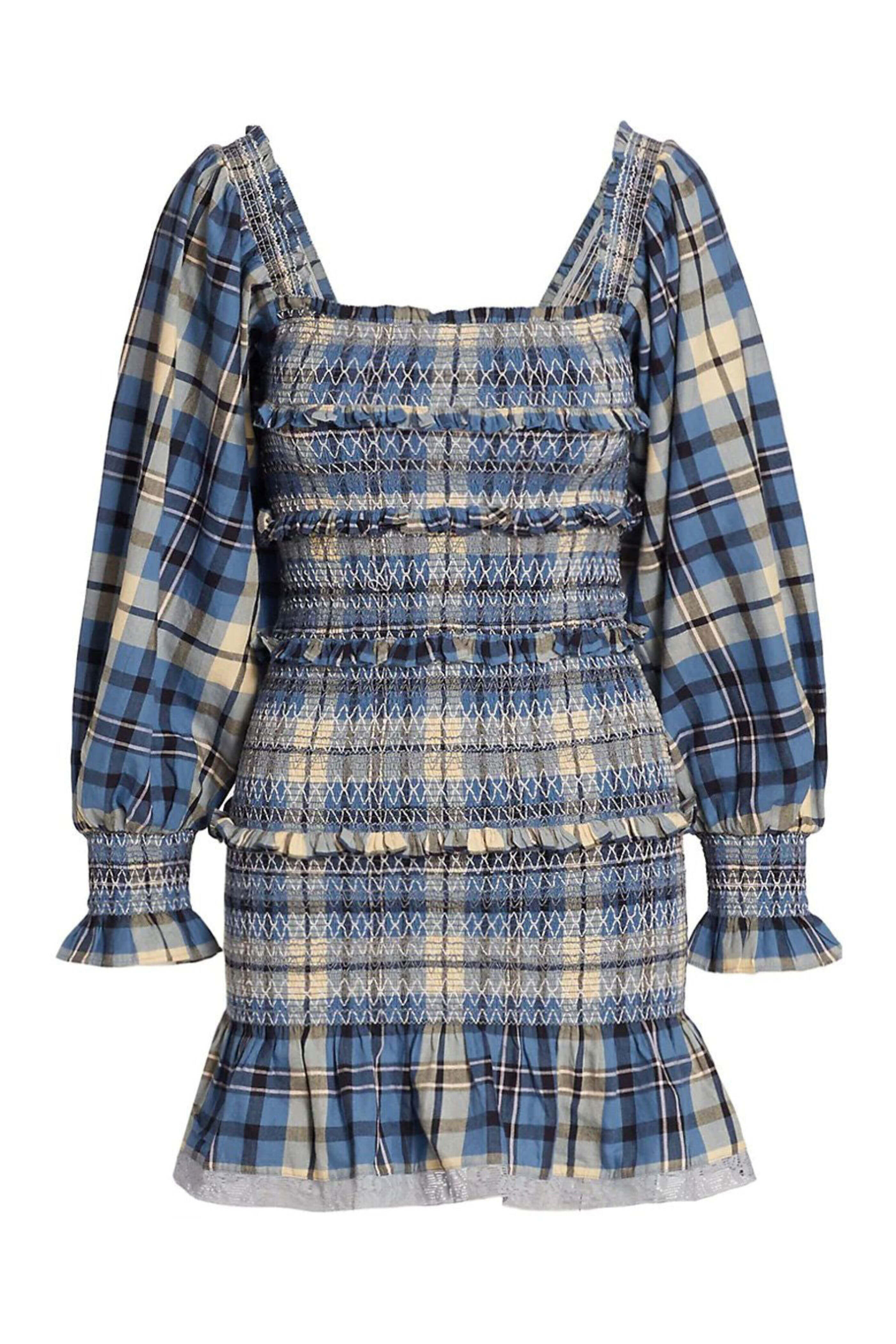 Loveshackfancy - Denim Skies Plaid Stanley Dress