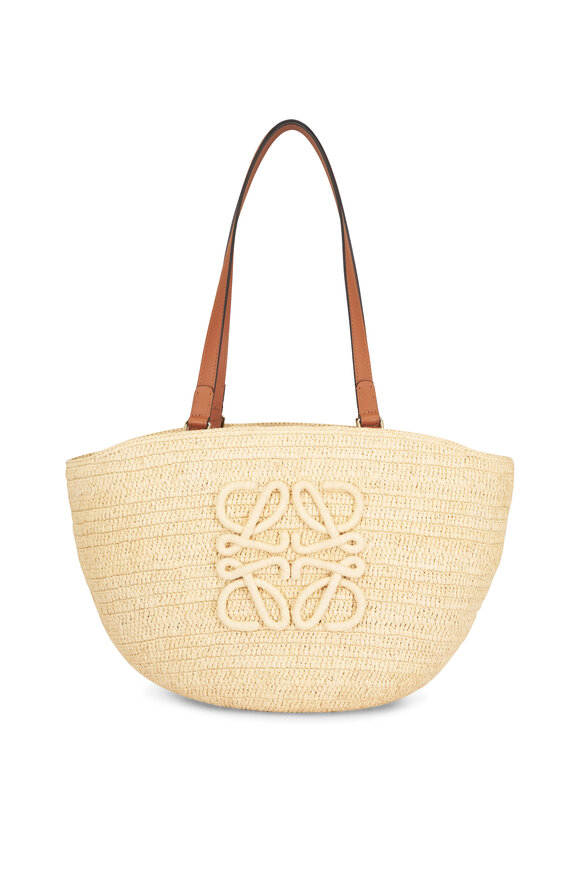 Loewe Medium Eclipse Natural Raffia Basket Bag - view 1