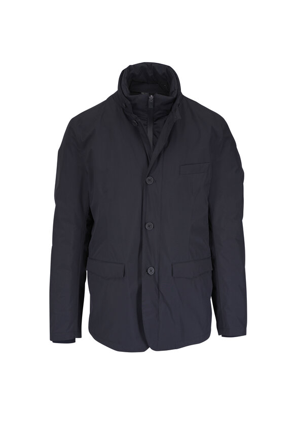 Z Zegna - Charcoal Flannel Feather Free Down Jacket