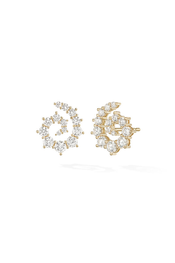 Melissa Kaye 18k Yellow Gold Diamond Riley Studs