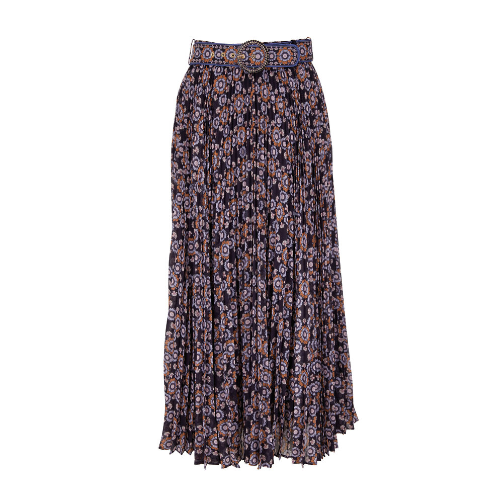 【Zimmermann】PLEATED MIDI 今季新柄 大人気 プリーツミディ ZIMMERMANN Pleated jacquard midi dress | THE OUTNET