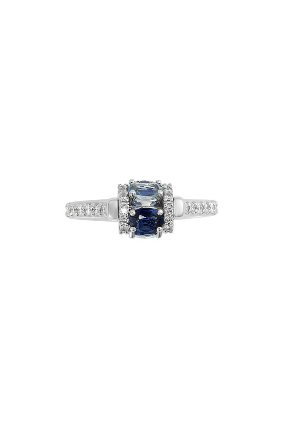 Miseno Procida Diamond Sapphire & Aqua Ring