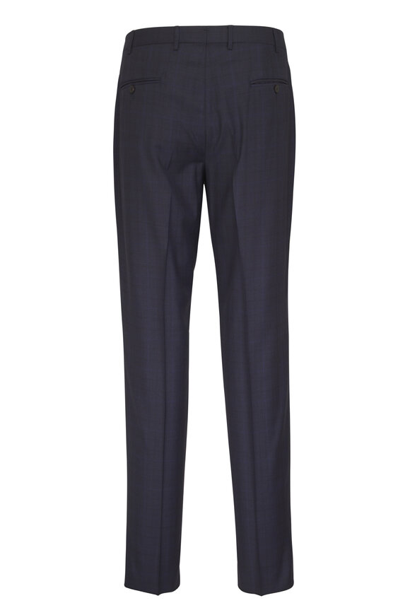 Isaia Navy Blue Wool Neat Suit - view 5