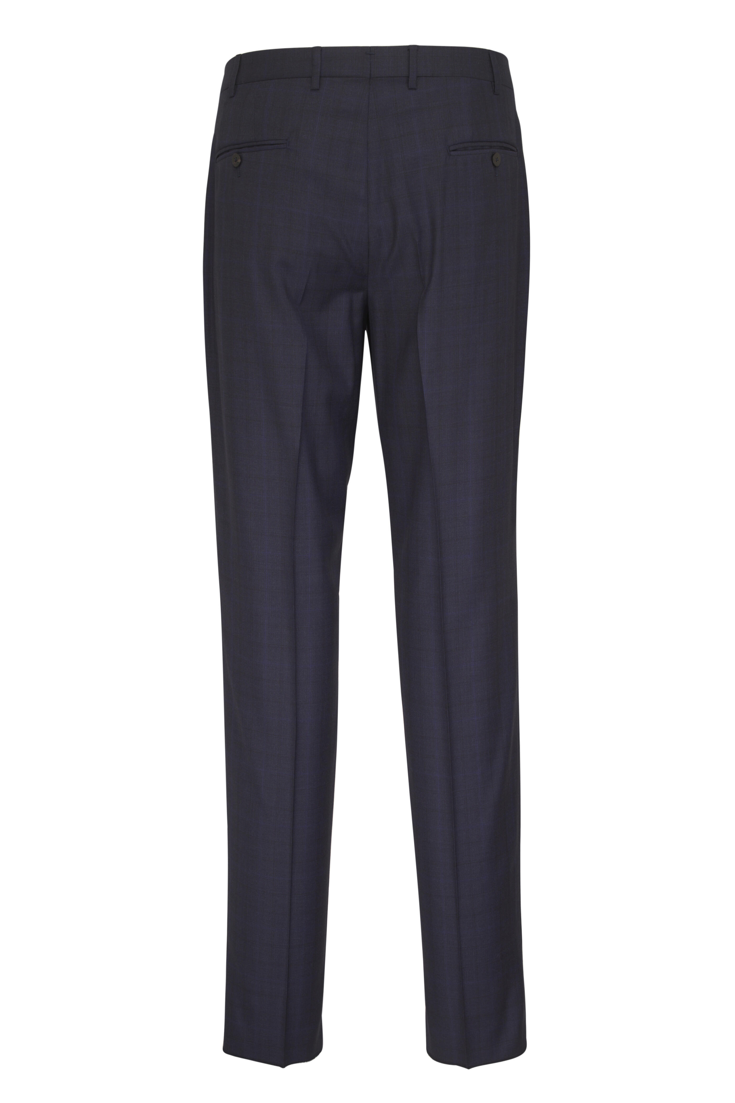 Isaia - Navy Blue Wool Neat Suit - view 5
